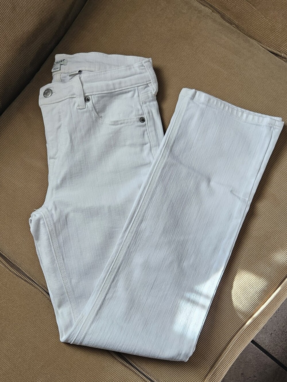 J. Crew White Straight Jeans